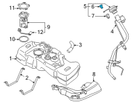 OEM 2020 Nissan Sentra Clip Diagram - 17571-5RB1A
