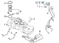 OEM Nissan Kicks Clip Diagram - 17571-5RB1A