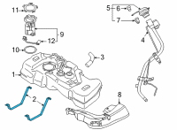 OEM 2021 Nissan Sentra Band Assy-Fuel Tank Mounting Diagram - 17406-6LB0A