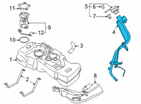 OEM 2020 Nissan Sentra Tube Assy-Filler Diagram - 17221-6LB0A