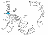 OEM 2017 Nissan Rogue Packing-Fuel Gauge Diagram - 17342-4BA1A