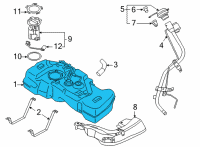 OEM 2021 Nissan Sentra Tank Assy-Fuel Diagram - 17202-6LB0A