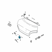 OEM Kia Rio Trunk Lid Latch Assembly Diagram - 0K32A56820