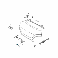 OEM Kia Sephia Striker Assembly Diagram - 0K30G56840A