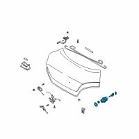 OEM Kia Rio Trunk Key Sub Set Diagram - 0K35A76930