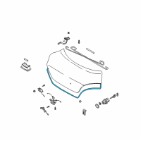 OEM 2003 Kia Rio WEATHERSTRIP-Trunk Lid Diagram - 87321FD000