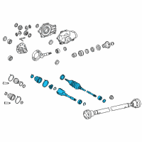 OEM Lexus LS600h Shaft Assembly, Front Drive Diagram - 43410-50014