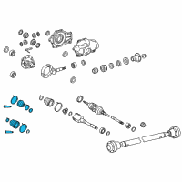 OEM Lexus LS460 Boot Kit, Front Drive Shaft Diagram - 04427-50050