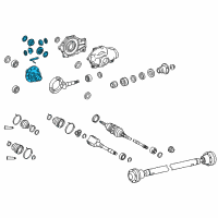 OEM 2013 Lexus LS460 Case Sub-Assy, Front Differential, NO.1 Diagram - 41301-50050