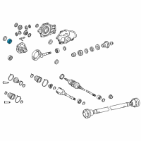 OEM 2013 Lexus LS600h Front Differential Case Bearing Diagram - 90366-60018