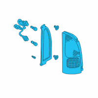 OEM 1999 Nissan Quest Lamp Re Combination RH Diagram - B6550-7B200