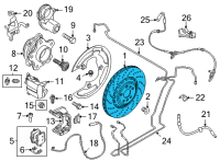 OEM 2021 BMW X5 BRAKE DISC, VENTILATED, PERF Diagram - 34-20-8-074-285