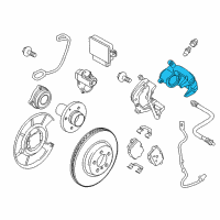 OEM 2013 BMW ActiveHybrid 5 Brake Caliper Left Diagram - 34-21-6-793-041