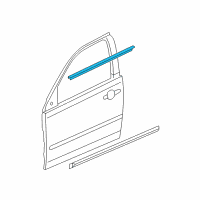 OEM 2006 Chevrolet Cobalt Sealing Strip Asm-Front Side Door Window Outer Diagram - 20896222