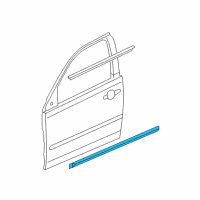 OEM 2010 Chevrolet Cobalt Body Side Molding Diagram - 15255196