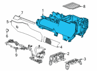 OEM 2022 GMC Yukon XL Console Base Diagram - 84906581