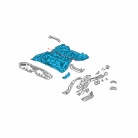 OEM Acura TSX Panel Set, Rear Floor Diagram - 04655-SEA-E00ZZ