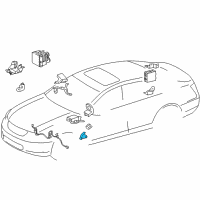 OEM 2008 Lexus LS600h Sensor Assy, Brake Pedal Stroke Diagram - 89510-30040