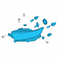 OEM 2017 Ford Police Interceptor Sedan Headlamp Assembly Diagram - FG1Z-13008-M