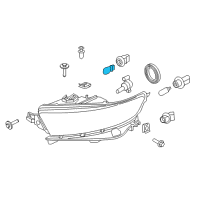 OEM 2012 Lincoln MKX Parking/Turn Lamp Bulb Diagram - 6L2Z-13466-AB