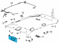 OEM Chevrolet Trailblazer Sunvisor Diagram - 42763168