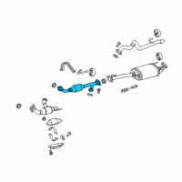 OEM 2017 Toyota 4Runner Converter & Pipe Diagram - 17410-31F60