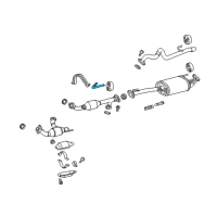 OEM 2020 Toyota 4Runner Front Pipe Bracket Diagram - 17572-31110