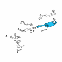 OEM 2022 Toyota 4Runner Center Pipe Diagram - 17420-31360