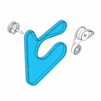 OEM 2018 Hyundai Elantra Ribbed V-Belt Diagram - 25212-2E300