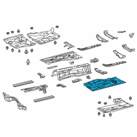 OEM 2015 Lexus GS450h Pan, Front Floor, LH Diagram - 58112-30162