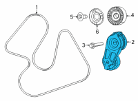 OEM 2022 Ram 1500 PULLEY-Belt Diagram - 68490063AA