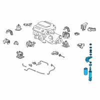 OEM 2007 Acura TL Damper Assembly, Rear Engine Rock Diagram - 50829-SEP-A02