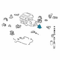 OEM 2006 Acura TL Rubber Assembly, Rear Engine Mounting (Mt) Diagram - 50810-SEP-A12