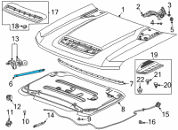 OEM 2020 GMC Sierra 3500 HD Support Strut Diagram - 84612345