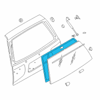 OEM 1998 Infiniti QX4 Weatherstrip-Back Door Window Diagram - 90310-0W001