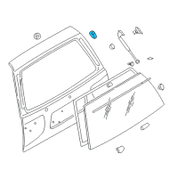 OEM 1998 Infiniti QX4 Hinge-Glass Hatch, RH Diagram - 90320-0W00A