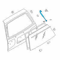 OEM 1998 Nissan Pathfinder Stay Assy-Hatch Glass Window Diagram - 90460-0W000