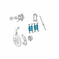 OEM Dodge Grand Caravan Front Disc Brake Pad Kit Diagram - 68093323AB