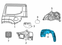 OEM Jeep Grand Wagoneer SILENCER-WHEELHOUSE INNER Diagram - 68351550AF