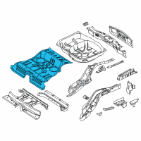 OEM 2018 Ford Police Interceptor Utility Center Floor Pan Diagram - DB5Z-7811160-A