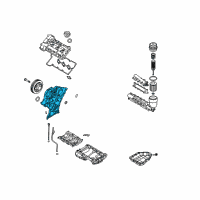 OEM 2011 Hyundai Veracruz Cover-Timing Chain, Ff Diagram - 21351-3C534