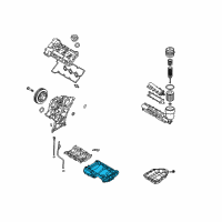 OEM Hyundai Azera Pan Assembly-Engine Oil, Upper Diagram - 21520-3C152