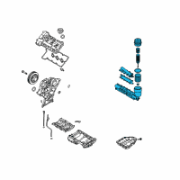 OEM 2007 Hyundai Entourage Oil Filter Complete Assembly Diagram - 26300-3C200