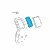 OEM 1995 GMC Sonoma Weatherstrip-Body Side Window T Diagram - 15710773