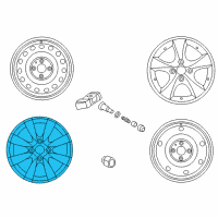 OEM 2016 Hyundai Accent Aluminium Wheel Assembly Diagram - 52910-1R650