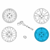 OEM Hyundai Accent Wheel Cap Assembly Diagram - 52910-1R900