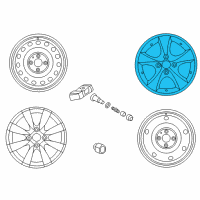 OEM 2012 Hyundai Accent Aluminium Wheel Assembly Diagram - 52910-1R205