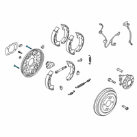 OEM 2018 Hyundai Elantra Spring-Shoe Hold Down Diagram - 58322-1C300