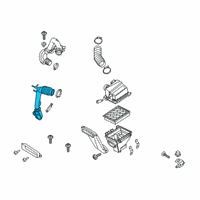 OEM Lincoln Air Inlet Duct Diagram - GD9Z-9R530-B