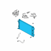 OEM 2004 Chrysler Sebring Engine Cooling Radiator Diagram - 5017619AA
